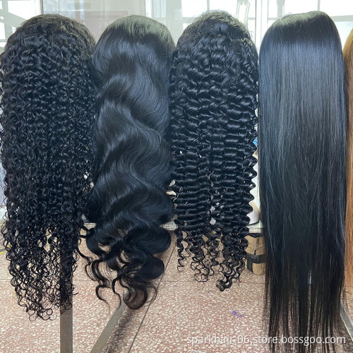 150% 220% Human Hair Lace Frontal Wigs For Black Women,Wholesale Brazilian Virgin Hair HD Transparent Lace Front Wig Vendor